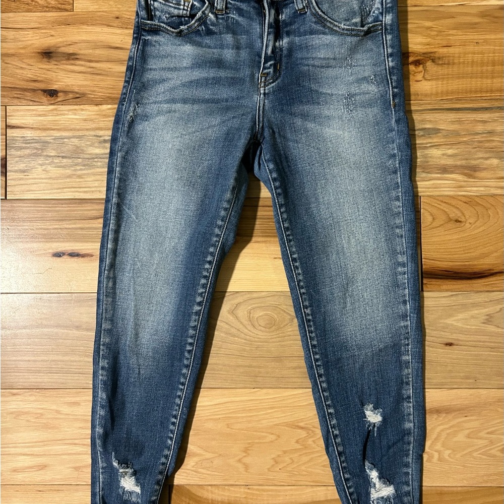 KanCan Dark Blue Distressed Skinny Jeans